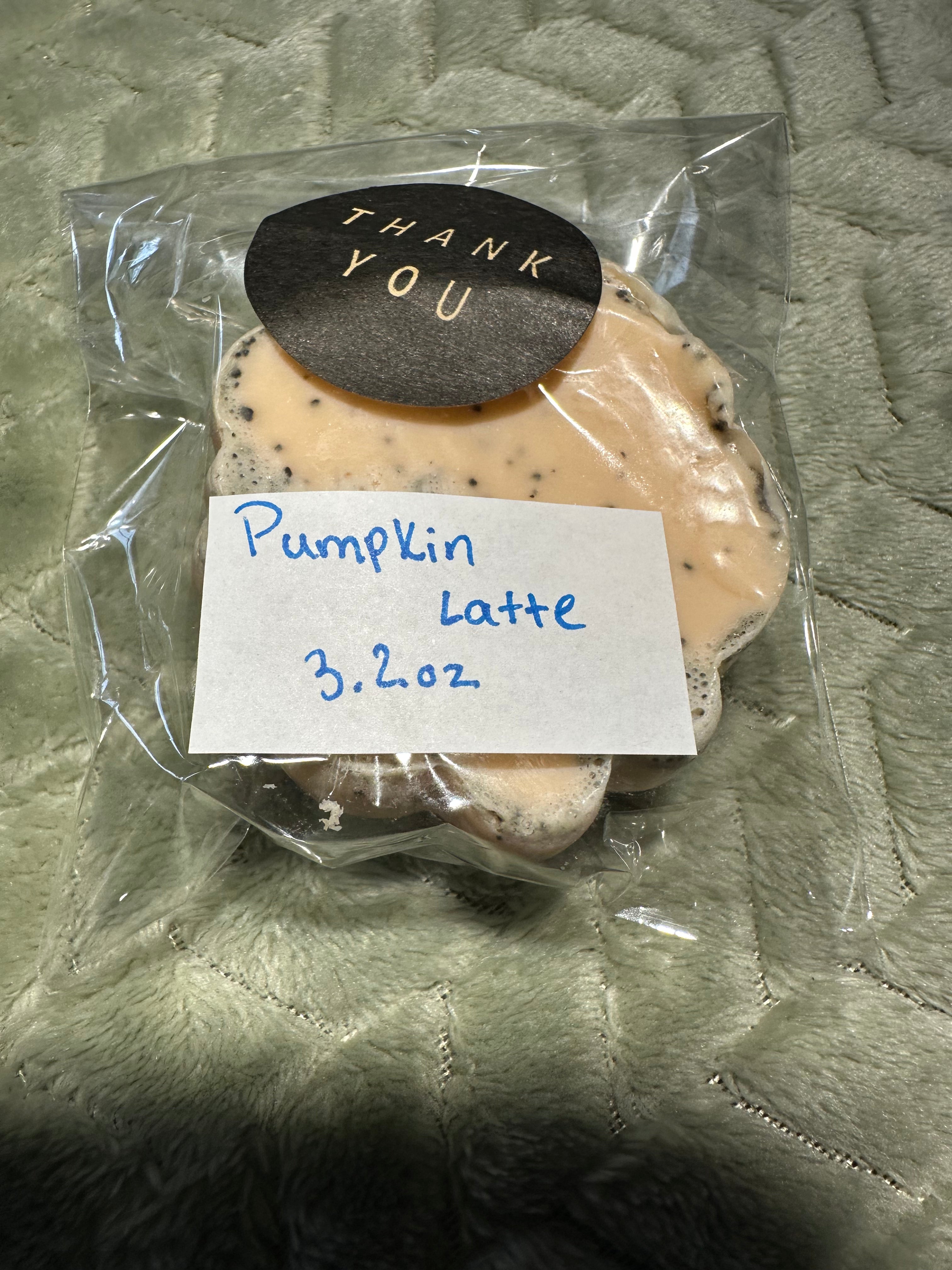 Handmade pumpkin latte soap