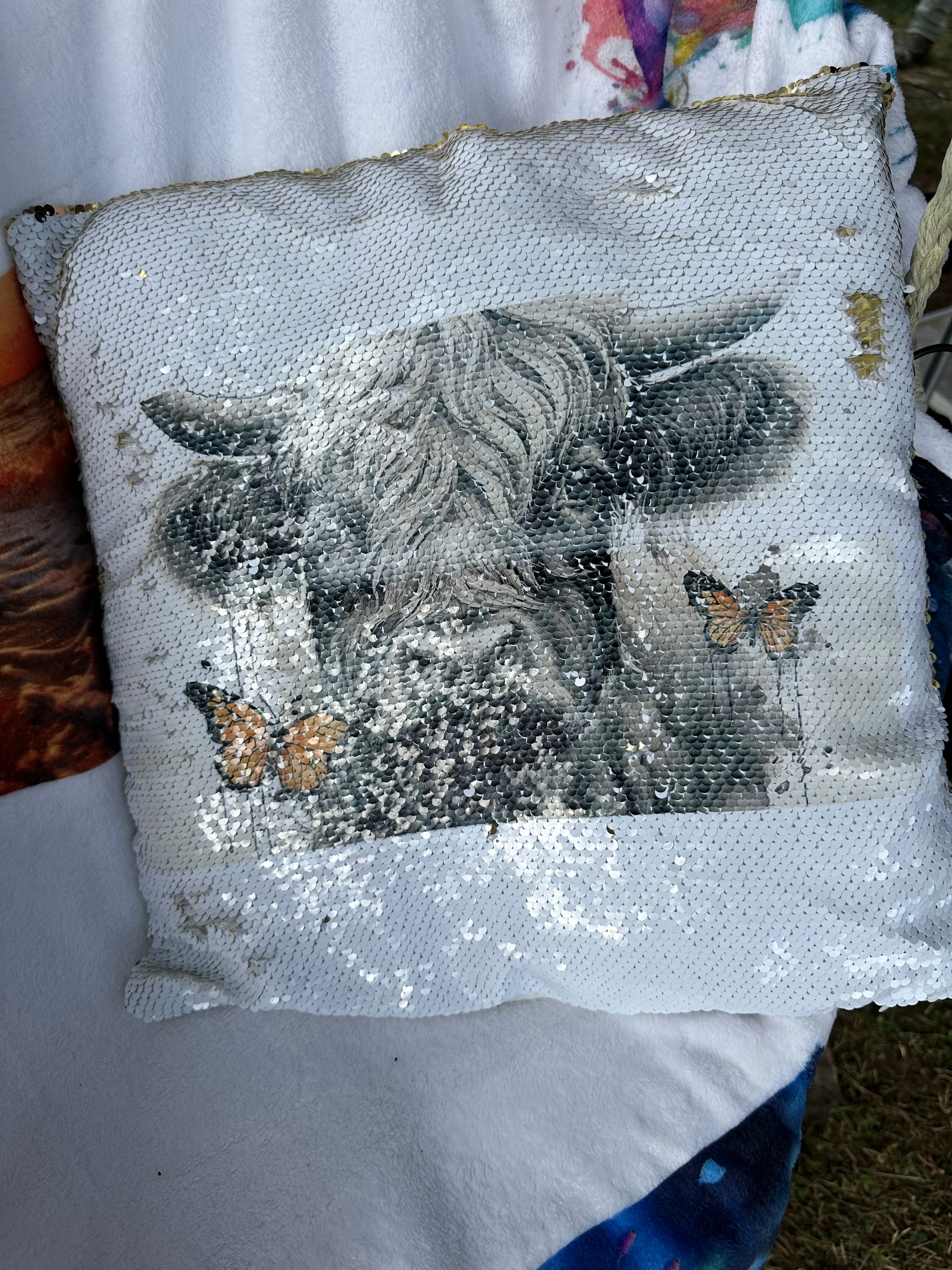 Sequin pillow case
